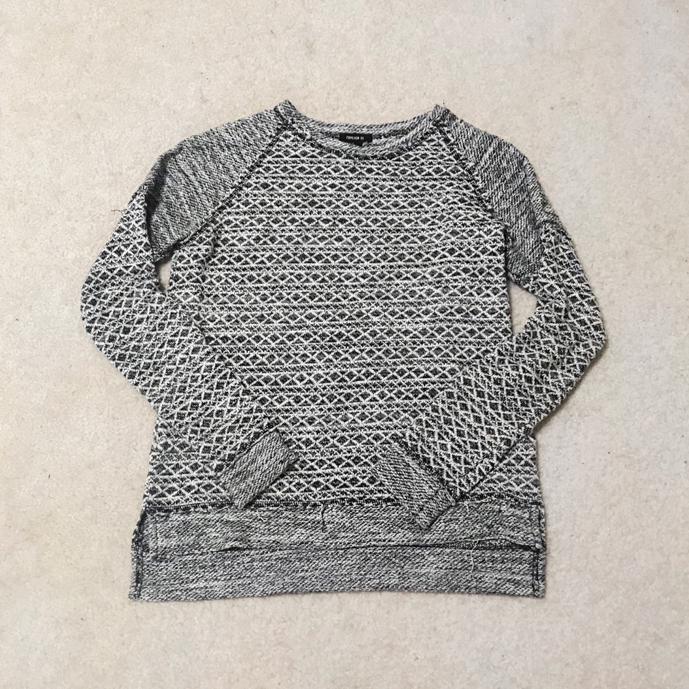 Black & White Print Sweater